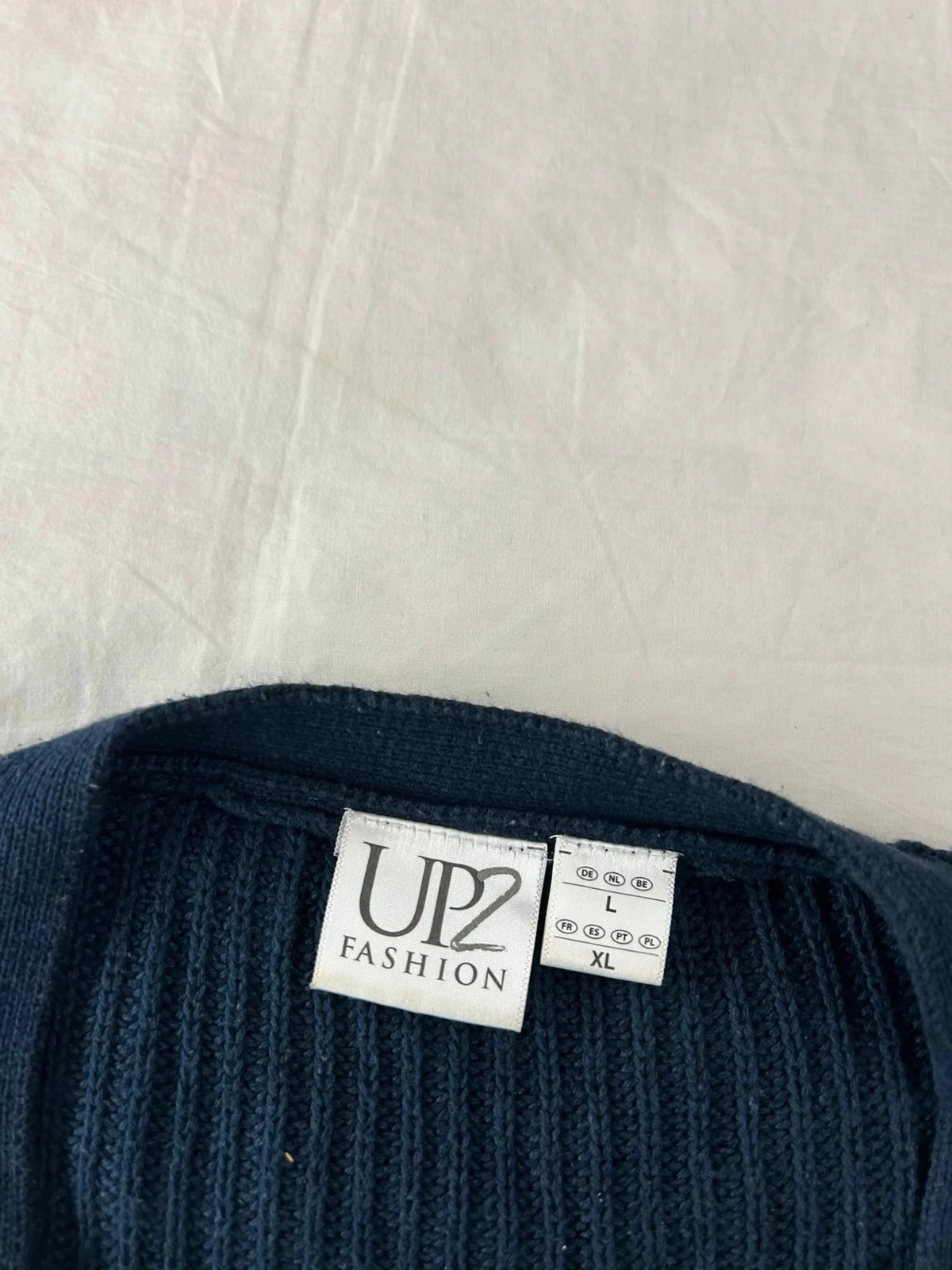 Chaqueta de cardigán azul marino con rayas blancas UP2FASHION – photo 4